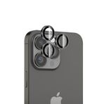 Bix iPhone 16 Pro / 16 Pro Max 9H Gerçek Cam Crystal AR+AF Uzay Siyahı Lens Koruyucu