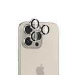 Bix iPhone 16 Pro / 16 Pro Max Safir 3D Kamera Camı 9H Premium Doğal Titanyum Lens Koruyucu