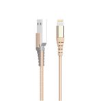 Bix iPhone İçin Altın Ultra Güçlendirilmiş MFI Lightning Şarj Kablosu