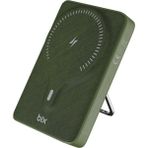 Bix PB105 10.000 mAh PD20W Type-C Usb-A ve 15W Kablosuz Hızlı Şarj Destekli LED Göstergeli Yeşil Powerbank