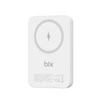 Bix PB112 Beyaz 10000 mAh 15W Manyetik Kablosuz ve 20W USB-C Hızlı Şarj Destekli MagSafe QI Uyumlu Mini Powerbank