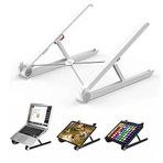 Bix SAIJI X1 Laptop Sehpası, Katlanabilir, Tablet Sehpası, Alüminyum Alaşım, Online Sınıf Çalışması, Duruşu İyileştirme, Isı Dağılımı Macbook, iPad ve 10 - 15,6 inç Olan Tüm Cihazlar ile Uyumlu. Beyaz