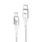 Bix T1CL 27W Ledli 1 mt Beyaz Type-C Veri Aktarım Şarj Kablosu