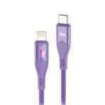 Bix T1CL 27W Ledli 1 mt Mor Type-C Veri Aktarım Şarj Kablosu
