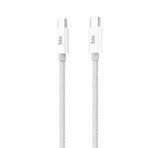 Bix T2CC 60W Ledli 1 mt Beyaz Type-C Örgülü PVC Kablo
