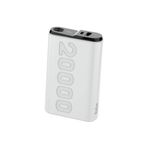 Bix TPB24 20000 mAh PD 20W USB-C USB-A QC 3.0 22.5W Beyaz Süper Hızlı Şarj Destekli Dijital Ekranlı Mini Powerbank
