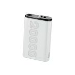 Bix Tpb24 20000Mah Pd 20W Usb-C Ve Usb-A Qc 3.0 Çift Portlu 22.5W Süper Hızlı Şarj Destekli Ve Dijital Ekranlı Mini Powerbank Beyaz