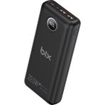 Bix Üç Portlu 20.000 mAh 22.5w Süper Hızlı Şarj 4.0 Pd Giriş/çıkışlı Led Göstergeli Siyah Powerbank