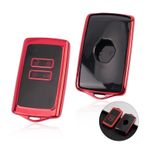 BIXUAN Araba anahtarı kılıfı kapak Renault Clio 4 2013-2019 Clio 5 Zoe Captur 2 Arkana 2020-2024 Kadjar Megane 4 Austral Jogger 4 tuşlu TPU anahtarlık aksesuar orijinal kırmızı