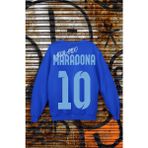 Biy Store Diego Maradona Sırt 10 Numara Milli Takım Forma Baskılı Unisex Bisiklet Spor Sweatshirt - XL - Mavi