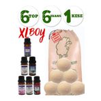 Biz Class %100 Merinos Yünü 6 Top ve 6 Koku XL Çamaşır Yün Keçe Kurutma Topu Koku Seti Kurutma Makinesi İçin