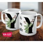 Biz Dijital Y Harf Baskılı Hediyelik Kahve Kupa Bardak
