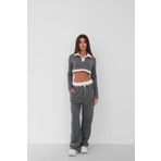 Bizcomoda Polo Yaka Garnili Crop Sweatshirt