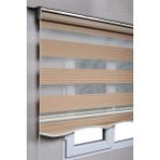 Bizden Perde Etekli Kahverengi Pileli Zebra Kaliteli Güneşlik Stor Perde - 30 x 30 cm