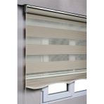 Bizden Perde Etekli Kum Beji Pileli Zebra Stor Güneşlik Perdeler - 30 x 30 cm