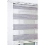 Bizden Perde Gri Geniş Pileli Zebra Stor Perde - 80 x 260 cm
