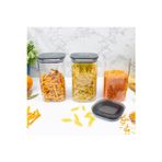bizdeneve 3 'lü 1.1 Lt. Kare Erzak Kabı , Saklama Kabı Seti
