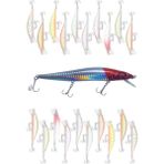 Bizimevde 14 cm 21 gr Rapala Balık Yemi Kurşun Arkası Olta Yem Seti Karbon Çelik Iğne 5 Renk - Renkli