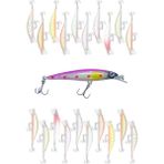 Bizimevde 8 cm 10 gr Rapala Balık Yemi Kurşun Arkası Olta Yem Seti Karbon Çelik Iğne 5 Renk - Çakarlı Mor