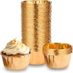 Bizimevde Muffin Kek Kalıbı 25 Adet Cupcake Kağıdı Altın Rengi Golden