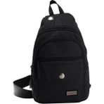 Bizoon 3472 Kanvas Kumaş Erkek Body Bag Çanta - Siyah