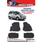 Bizymo Peugeot Partner Tepee 2008 Sonrası 3D Paspas Takımı