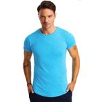 Björn Swensen Yuvarlak Yaka Slim Fit Beyaz Siyah Erkek Tişört