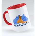 BK 1 Gift Australia Tasarımlı Kırmızı Kupa Bardak