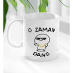 BK 1 Gift O Zaman Dans Tasarımlı Beyaz Kupa Bardak