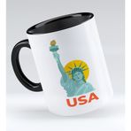 BK 1 Gift USA Tasarımlı Siyah Kupa Bardak