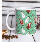 BK 11 Gift Noel Baba Tasarımlı Beyaz Kupa Bardak