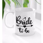 BK 2 Gift Bride To Be Tasarımlı Beyaz Kupa Bardak