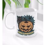 BK 2 Gift Halloween Tasarımlı Beyaz Kupa Bardak