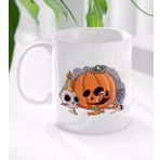 BK 2 Gift Happy Halloween Tasarımlı Beyaz Kupa Bardak