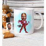 BK 2 Kişiye Özel Demir Adam Karikatür Beyaz Kupa Bardak