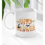 BK 4 Gift Happy Halloween Tasarımlı Beyaz Kupa Bardak