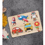 BK 7 Toys Çocuklar İçin Ahşap Figürlü Eğitici-Öğretici Yapboz Puzzle