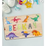 BK 9 Toys Çocuklara Özel İsimli Büyük Boy Ahşap Eğitici Yapboz Puzzle 50X30 cm Puzzle