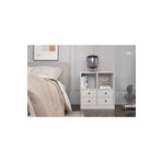 BK Concept Çıtasız KMD-1032-Ç Raflı Dört Çekmeceli Beyaz Komidin