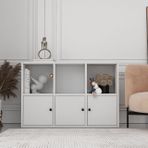 BK Concept Çıtasız ŞFN-1057-Ç Üç Kapaklı Raflı Beyaz Şifonyer