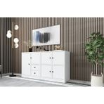 BK Concept KNS-1051-Ç Beyaz 130 cm Dolaplı Çekmeceli Konsol
