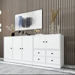 BK Concept KNS-1061-Ç Beyaz 160 cm Dolaplı Çekmeceli Konsol