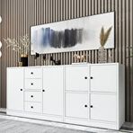 BK Concept KNS-1074-Ç Beyaz 160 cm Dolaplı Çekmeceli Konsol