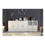 BK Concept KNS-1080-Ç Beyaz 195 cm Raflı Dolaplı Konsol