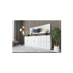 BK Concept KNS-1088-Ç Beyaz 195 cm Dolaplı Çekmeceli Konsol