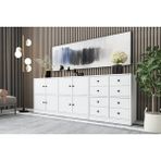 BK Concept KNS-1101-Ç Beyaz 195 cm Dolaplı Çekmeceli Konsol