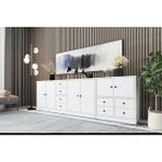 BK Concept KNS-1122-Ç Beyaz 226 cm Dolaplı Çekmeceli Konsol