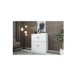 BK Concept ŞFN-1008-Ç Beyaz 65 cm Dolaplı Şifonyer
