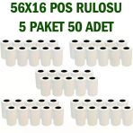 Bk Etiket X5 Tech Termal Yazar Kasa Pos Rulosu 56X16 Mt (5Paket 50 Rulo)