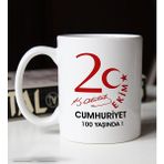 BK Gift 100 Yıl Hediyesi 29 Ekim Temalı 10 Beyaz Kupa